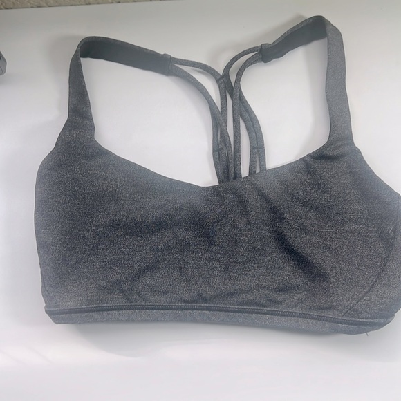 lululemon athletica Charcoal Strappy Sports Bra 4 - Picture 3 of 5